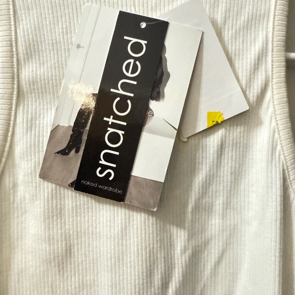 Naked Wardrobe‎ Ivory Ribbed Tank Top NEW - Picture 4 of 5